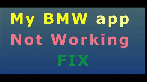 My Bmw App Not Connecting